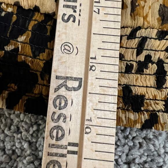 Free People Women’s Leopard Print Blouse size XS - Picture 7 of 12